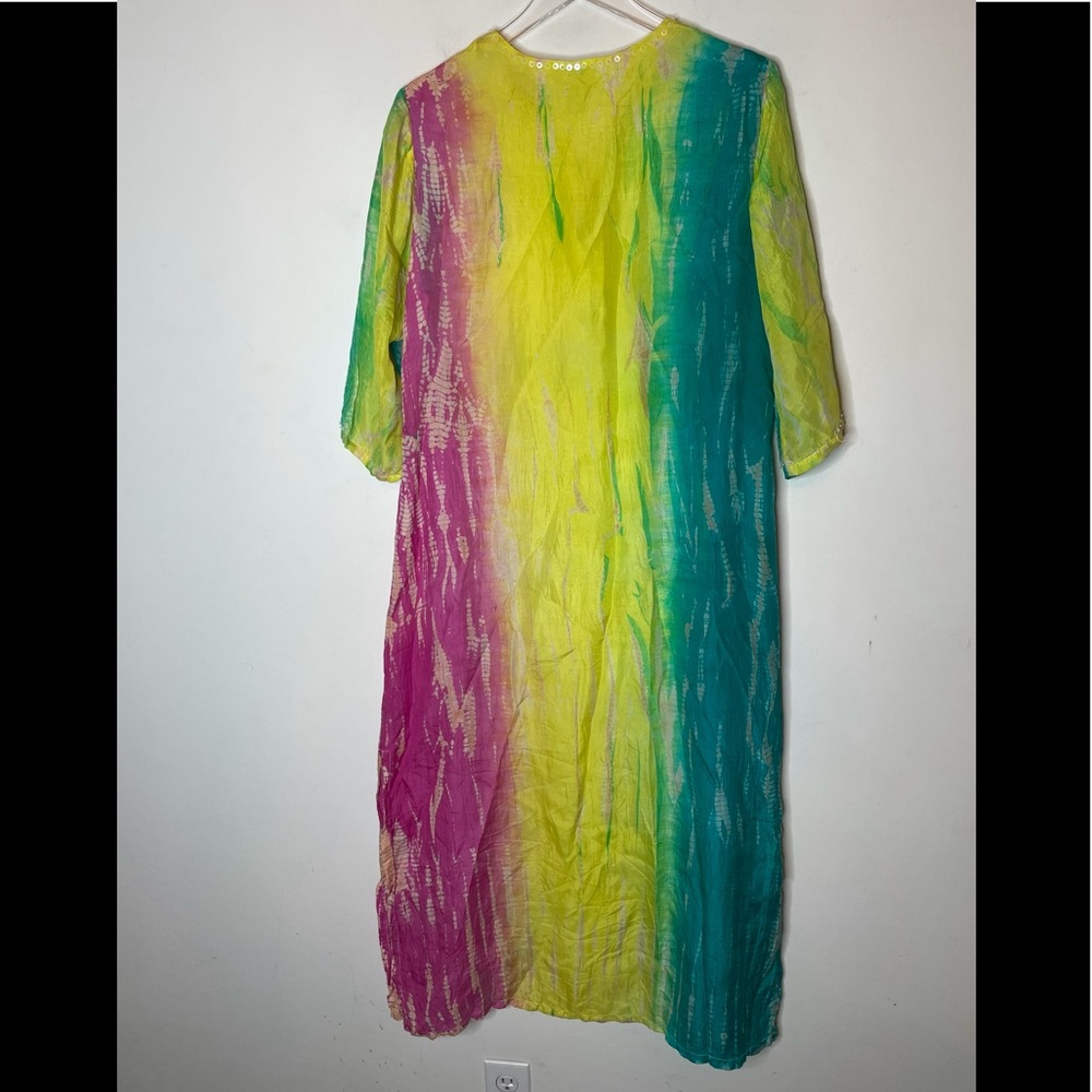 Soft Surroundings Tie Dye Cover Up Caftan Dress - Picture 2 of 8